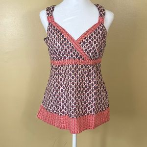 Boden Size 12 Cotton Cross Over Front Tank Top